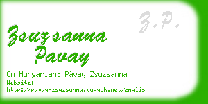 zsuzsanna pavay business card